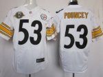 nike nfl pittsburgh steelers #53 pouncey elite white [80 anniver