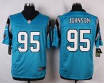 nike carolina panthers #95 johnson blue elite jerseys