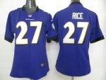 nike women nfl baltimore ravens #27 rice purple jersey