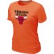 women nba chicago bulls big & tall primary logo Orange T-shirt