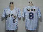 Baseball Jerseys milwaukee brewers #8 ryan braun white[2011 new