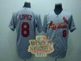 mlb st.louis cardinals #8 lopez grey [lopez](2009 all star game