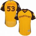 men's majestic chicago white sox #53 melky cabrera yellow 2016 all star american league bp authentic collection flex base mlb jerseys