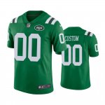 New York Jets #00 Men's Green Custom Color Rush Limited Jersey