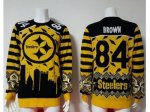 Nike Pittsburgh Steelers #84 Antonio Brown Yellow Black Ugly Swe