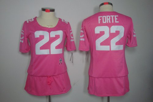 nike women nfl chicago bears #22 matt forte pink [breast cancer