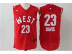 2016 nba all star new orleans pelicans #23 anthony davis red jer