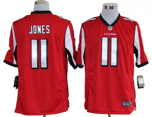 nike nfl atlanta falcons #11 jones red jerseys [game]