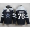 nike nfl dallas cowboys #76 greg hardy navy blue player pullover hoodie