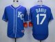 mlb kansas city royals #17 davis blue jerseys [2014 new]