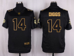 Men's Minnesota Vikings #14 Stefon Diggs black Pro Line Gold Collection Nike Elite Jersey