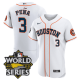 Men's Houston Astros #3 Jeremy Pena White Stitched World Series Flex Base Jersey