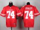 nike nfl san francisco 49ers #74 staley elite red jerseys