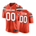 Cleveland Browns #00 Custom Orange Nike Game Jersey - Men's
