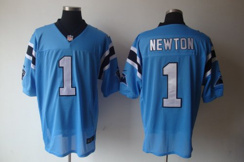 nike nfl carolina panthers #1 cam newton elite blue jerseys