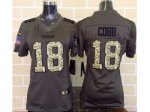 women nike nfl green bay packers #18 randall cobb army green salute to service jerseys