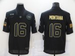 Football San Francisco 49ers #16 Joe Montana Stitched Black 2020 Salute To Service Limited Jersey
