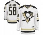 Men's Reebok Pittsburgh Penguins #58 Kris Letang Authentic White 2014 Stadium Series NHL Jersey