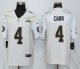 Men's Oakland Raiders #4 Derek Carr White 2016 Pro Bowl Elite Nike NFL Jerseys