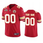 Kansas City Chiefs Custom Red Super Bowl LV Vapor Limited Jersey