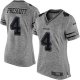 Women's Nike Dallas Cowboys #4 Dak Prescott Gray Gridiron Gray Limited NFL Jerseys