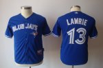 youth mlb toronto blue jays #13 lawrie blue cheap jerseys [2012