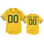 Green Bay Packers Custom Gold Throwback 75th Anniversary Jersey