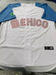 Custom White Blue Mexico Baseball 2023 World Baseball Classic Replica Jersey