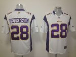 nike nfl minnesota vikings #28 peterson white jerseys [game]
