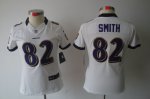nike women nfl baltimore ravens #82 smith white jerseys [nike li