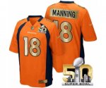 Super Bowl 50th nike nfl denver broncos #18 manning orange jerse