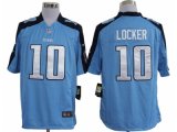 nike nfl tennessee titans #10 jake locker blue jerseys [game]