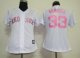 women Baseball Jerseys boston red sox #33 varitek white[pink num