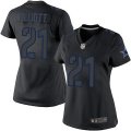 Women's Nike Dallas Cowboys #21 Ezekiel Elliott Navy Black Impact Limited NFL Jerseys