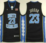 Men's North Carolina Tar Heels #23 Michael Jordan Black College Basketball Swingman Jersey