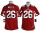 nike nfl arizona cardinals #26 wells red jerseys [game]