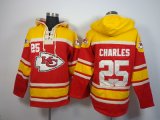 nike nfl kansas city chiefs #25 charles yellow-red [pullover hoo