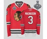 nhl chicago blackhawks #3 magnuson red [2013 stanley cup]