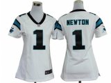 nike women nfl carolina panthers #1 newton white jerseys