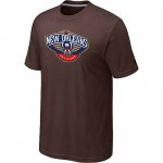 nab new orleans pelicans big & tall primary logo brown T-Shirt