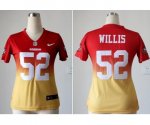 nike women nfl san francisco 49ers #52 patrick willis red-yellow