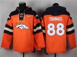 nike denver broncos #88 thomas orange pullover nfl hoodie
