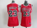 women nba chicago bulls #23 jordan red jerseys