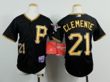 youth mlb pittsburgh pirates #21 clemente black jerseys