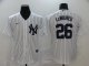 Men's New York Yankees #26 DJ LeMahieu White 2020 Baseball Jersey