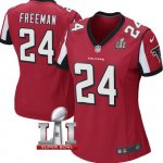 Women's NIKE NFL Atlanta Falcons #24 Devonta Freeman Red Super Bowl LI Bound Jersey
