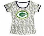 nike women green bay packers zebra T-Shirt
