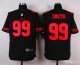 nike san francisco 49ers #99 smith black elite jerseys [oranger