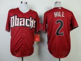 mlb arizona diamondbacks #2 hill red jerseys