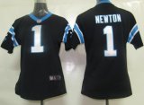 nike women nfl carolina panthers #1 newton black jersey